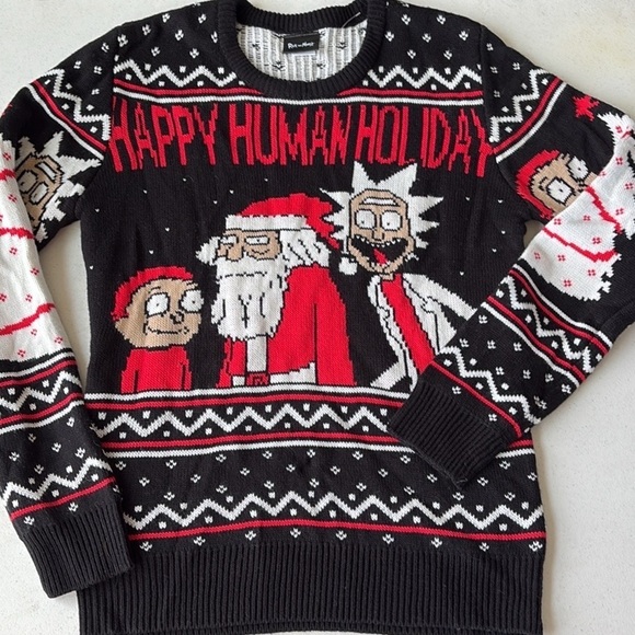 Rick and Morty Christmas Sweater NWOT - Picture 2 of 3